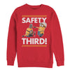 Men's Despicable Me Minions Safety Third  Adult Sweatshirt