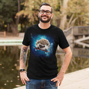 Men's Lost Gods Space Hedgehog on Skateboard  Adult T-Shirt