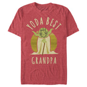 Men's Star Wars Yoda Best Grandpa Cartoon  Adult T-Shirt