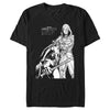 Men's Marvel: Moon Knight Duo Portrait Sketch  Adult T-Shirt