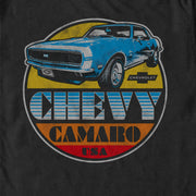 Men's General Motors Chevy Camaro SS Retro Cruising Circle  Adult T-Shirt