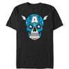 Men's Marvel Halloween Captain America Sugar Skull  Adult T-Shirt