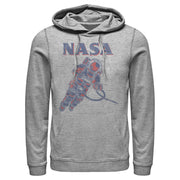 Men's NASA Neon Astronaut Cowboy In Space  Adult Pull Over Hoodie