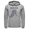 Men's NASA Neon Astronaut Cowboy In Space  Adult Pull Over Hoodie