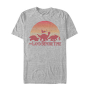 Men's The Land Before Time Retro Sunset Silhouette  Adult T-Shirt