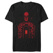 Men's Stranger Things Vecna Haunted House Stained Glass Door  Adult T-Shirt