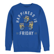 Men's Despicable Me Minion Happiness is Friday  Adult Sweatshirt