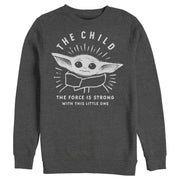 Men's Star Wars: The Mandalorian The Child Force Is Strong  Adult Sweatshirt