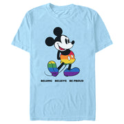 Men's Mickey & Friends Belong, Believe, Be Proud  Adult T-Shirt