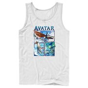 Men's Avatar: The Way of Water Watercolor Air and Sea Creatures Logo  Adult Tank Top