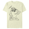 Men's Looney Tunes Taz Glasses Big Face Drawing  Adult T-Shirt