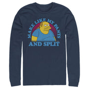 Men's The Simpsons Make Like my Pants and Split  Adult Long Sleeve Shirt