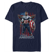 Men's Marvel The Falcon and the Winter Soldier Captain America Ready  Adult T-Shirt