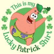 Men's SpongeBob SquarePants St. Patrick's Day This is my Lucky Patrick Shirt  Adult T-Shirt