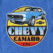 Men's General Motors Chevy Camaro SS Retro Cruising Circle  Adult T-Shirt