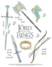 Men's The Lord of the Rings Fellowship of the Ring You Have My Sword and My Bow and My Axe  Adult T-Shirt