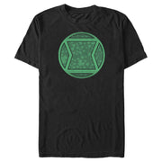 Men's Marvel Black Widow St. Patrick's Day Clover Black Widow Logo  Adult T-Shirt