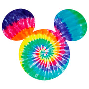 Men's Mickey & Friends Rainbow Tie-Dye Mickey Mouse Logo  Adult T-Shirt