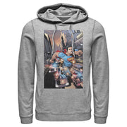 Men's Superman Hidden Hero Glimmer  Adult Pull Over Hoodie