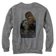 Men's Star Wars The Force Awakens Vintage Chewbacca  Adult Sweatshirt