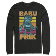 Men's Star Wars: The Rise of Skywalker Babu Frik Pop Art Portrait  Adult Long Sleeve Shirt