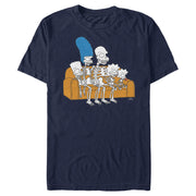 Men's The Simpsons Skeleton Family on Couch  Adult T-Shirt