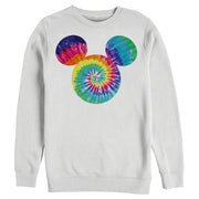 Men's Mickey & Friends Rainbow Tie-Dye Mickey Mouse Logo  Adult Sweatshirt