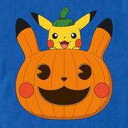 Men's Pokemon Halloween Pikachu Jack-O'-Lantern  Adult T-Shirt