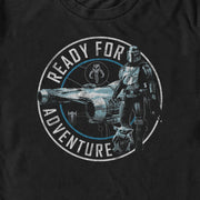 Men's Star Wars: The Mandalorian Ready for Adventure Badge  Adult T-Shirt