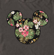 Men's Mickey & Friends Floral Face  Adult T-Shirt