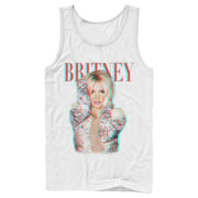 Men's Britney Spears Pop Star Glitch  Adult Tank Top