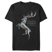 Men's Game of Thrones Iron Anniversary Baratheon Metal Stag Crest  Adult T-Shirt