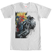 Men's Marvel Ghost Rider Paint Splatter Print  Adult T-Shirt