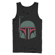 Men's Star Wars Boba Fett Helmet  Adult Tank Top