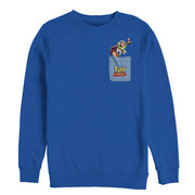 Men's Toy Story Buzz & Woody Pocket Print  Adult Sweatshirt