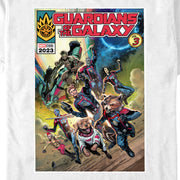 Men's Guardians of the Galaxy Vol. 3 Action Comic Book Poster  Adult T-Shirt