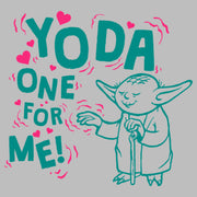 Men's Star Wars Valentine's Day Yoda One for Me! Force  Adult T-Shirt