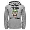 Men's Nintendo Luigi Little Brother  Adult Pull Over Hoodie