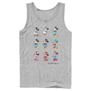 Men's Mickey & Friends Evolution of Minnie Mouse  Adult Tank Top