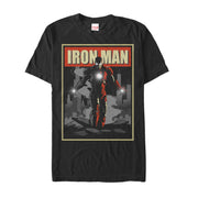 Men's Marvel Iron Man Shadow Poster  Adult T-Shirt