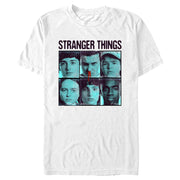 Men's Stranger Things Gang Bleeding Nose Stacked  Adult T-Shirt