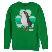 Men's Star Wars St. Patrick's Day Porg and a Shamrock  Adult Sweatshirt