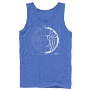 Men's Marvel Spider-Man: No Way Home Spider Icon Blueprint  Adult Tank Top