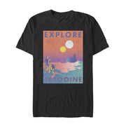 Men's Star Wars Explore Tatooine Travel Poster  Adult T-Shirt