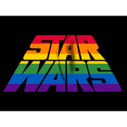 Men's Star Wars Pride Stripe Perspective Rainbow Logo  Adult T-Shirt