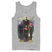 Men's Justice League Hero Artistic Poster  Adult Tank Top