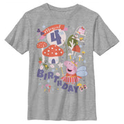 Men's Peppa Pig Magical 4th Birthday  Adult T-Shirt