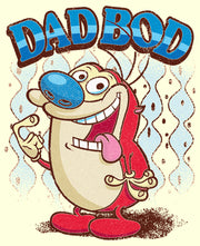 Men's The Ren & Stimpy Show Dad Bod Stimpy  Adult T-Shirt