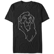 Men's Lion King Scar Sketch  Adult T-Shirt