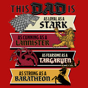 Men's Game of Thrones Father's Day This Dad Is... Four Houses  Adult Tank Top